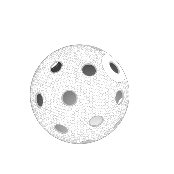 SVG Vector image of floorball ball