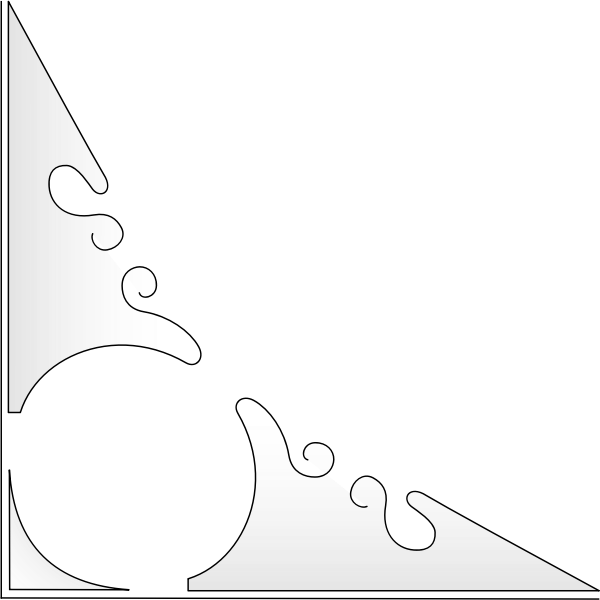 SVG Vector image of flourish lower left corner