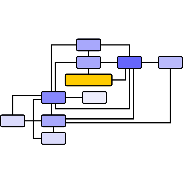 SVG Vector image of flow diagram in color