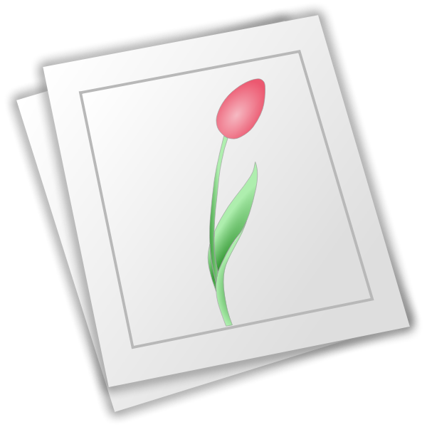 SVG Vector image of flower drawn on white paper