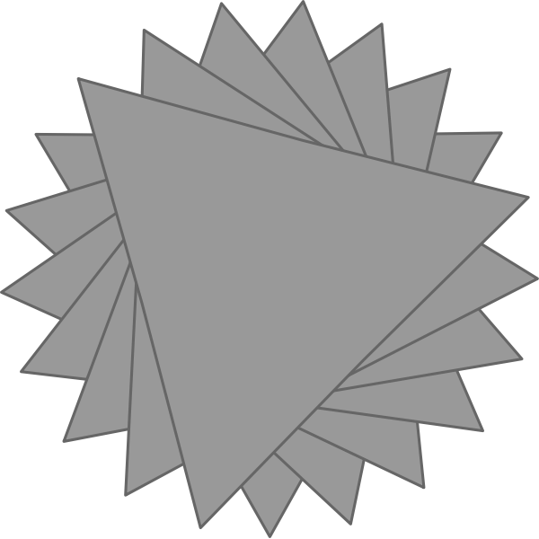 SVG Vector image of flower made of triangles
