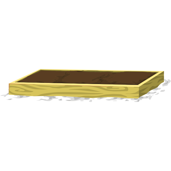 SVG Vector image of flower planting box 1x3