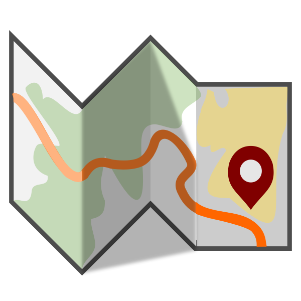 SVG Vector image of folded map