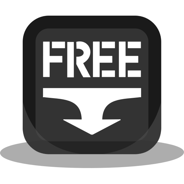 SVG Vector image of free download icon with shadow