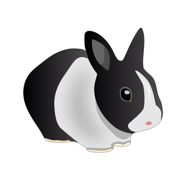 SVG Vector image of friendly rabbit