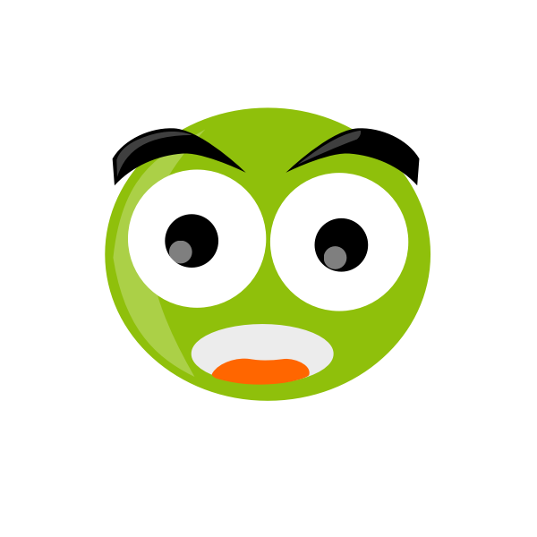 SVG Vector image of frog face character