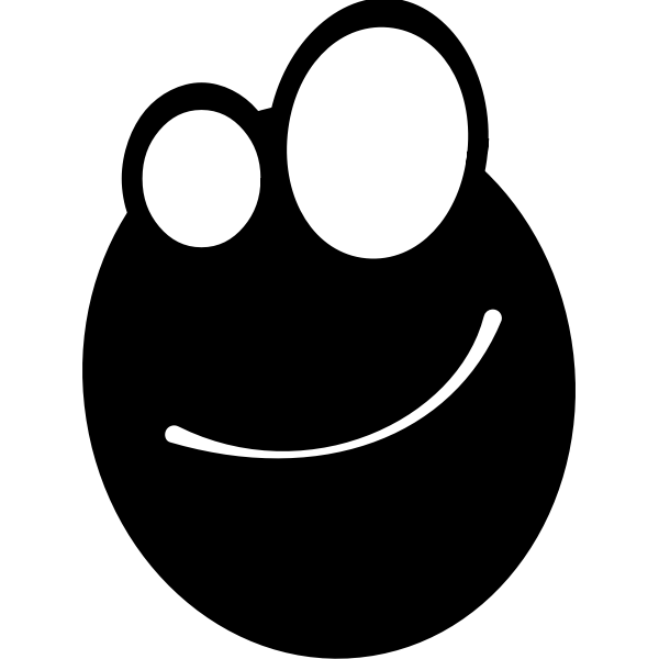 SVG Vector image of frog face silhouette