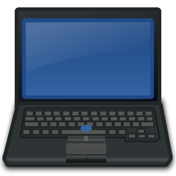 SVG Vector image of front view of laptop