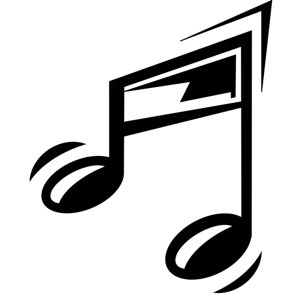 SVG Vector image of funny music note