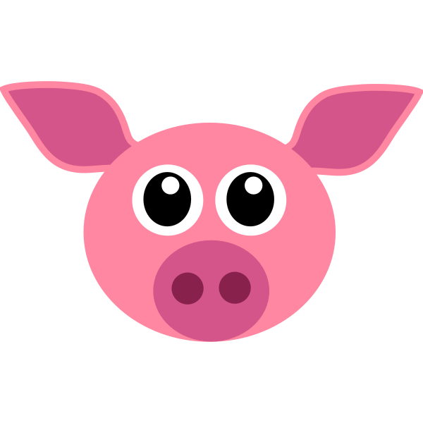 SVG Vector image of funny piglet face
