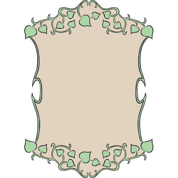 SVG Vector image of garden leaves decorative border