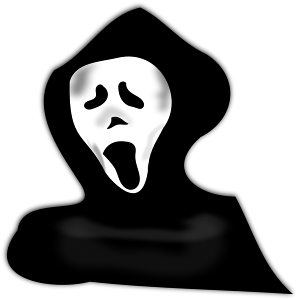 SVG Vector image of ghost under hood