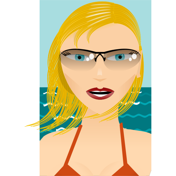 SVG Vector image of girl