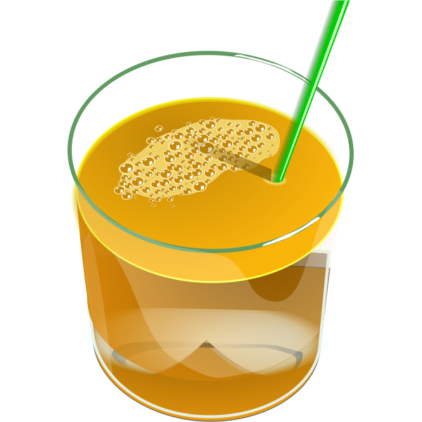 SVG Vector image of glass of juice