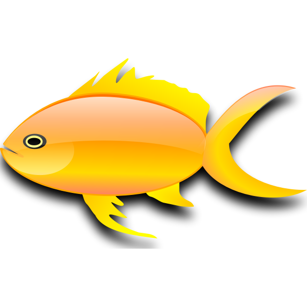 SVG Vector image of glossy gold fish