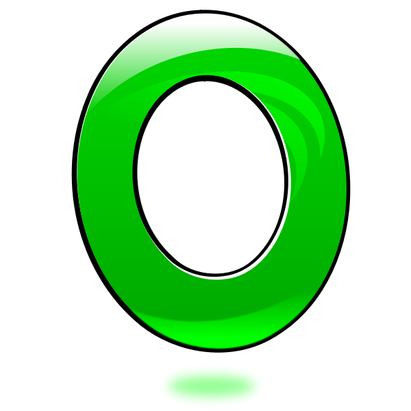 SVG Vector image of glossy number zero