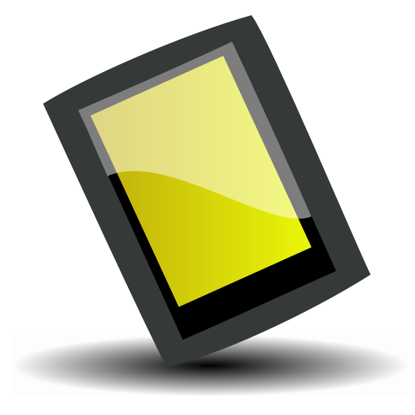 SVG Vector image of glossy tilted black PDA device