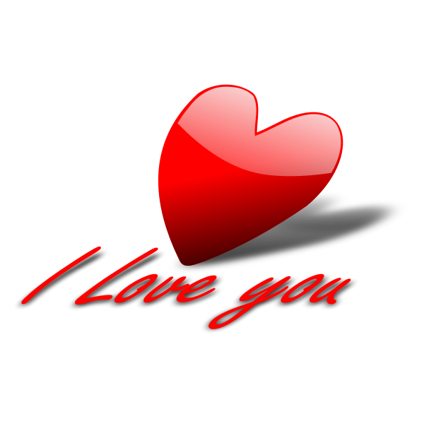 SVG Vector image of glossy tilted heart