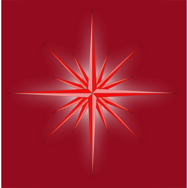 SVG Vector image of glowing red fantasy star