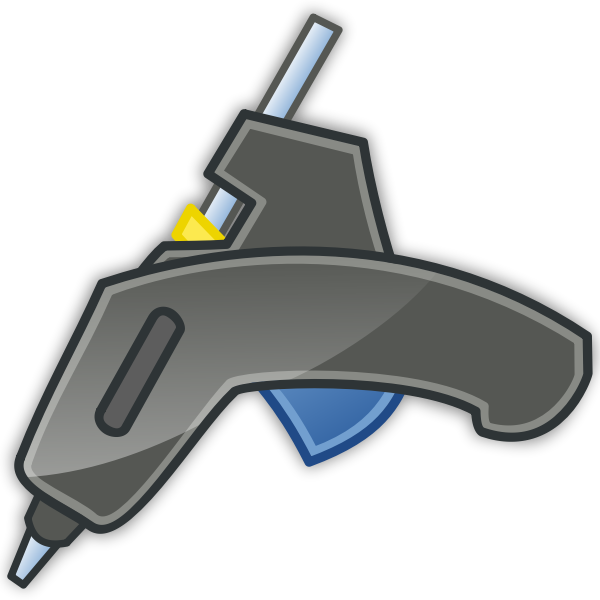 SVG Vector image of glue gun with shadow