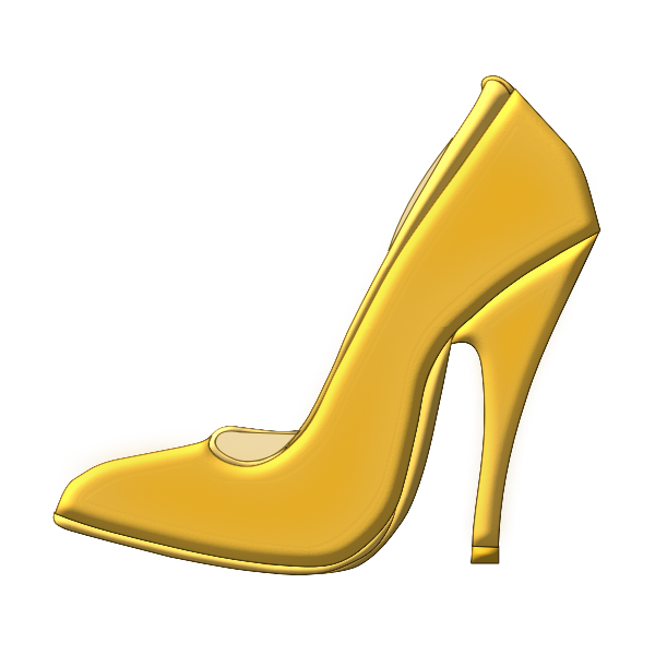 SVG Vector image of golden high heel shoe
