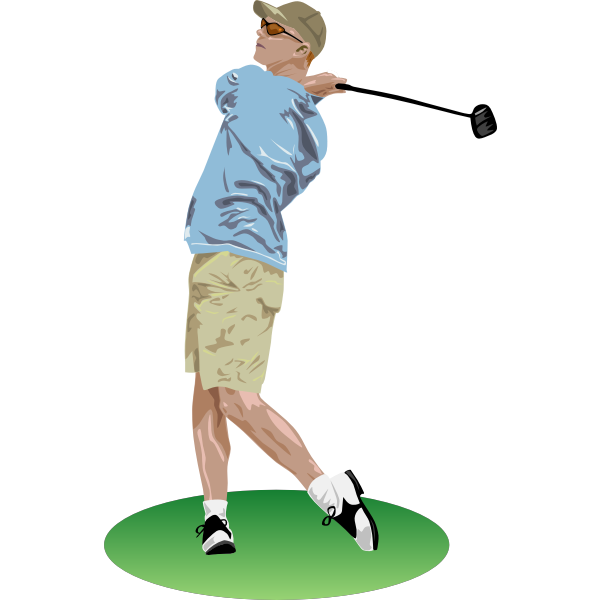 SVG Vector image of golf player