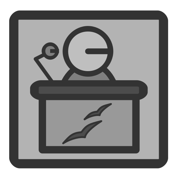 SVG Vector image of gray PC presentation file type icon