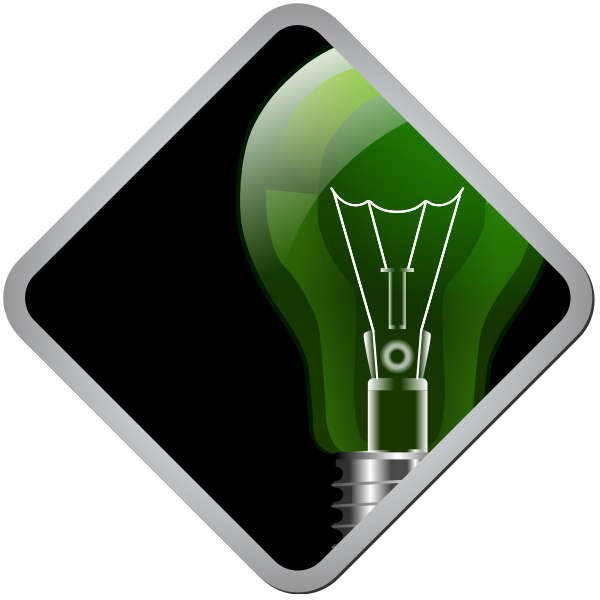 SVG Vector image of green and black lightbulb icon