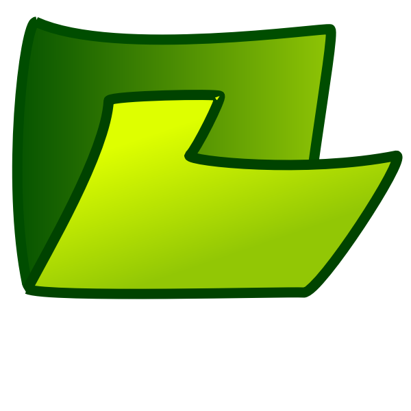 SVG Vector image of green bent folder icon