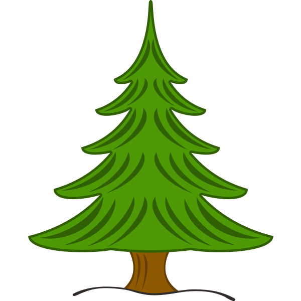 SVG Vector image of green Christmas tree