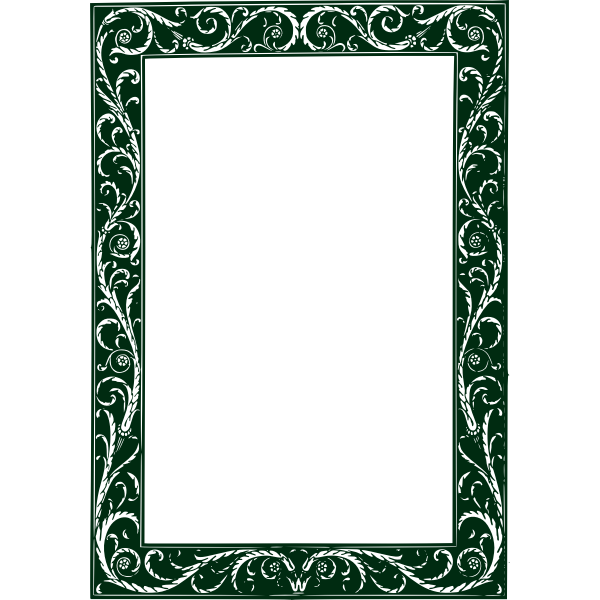 SVG Vector image of green decorated thick border