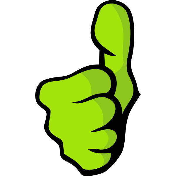 SVG Vector image of green fist thumbs up