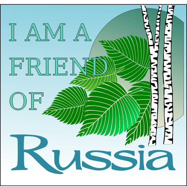 SVG Vector image of green nirchl on Russia poster