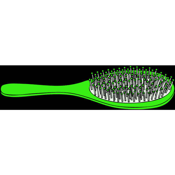 SVG Vector image of hairbrush bright green
