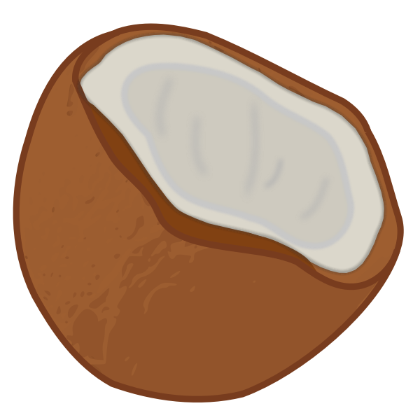 SVG Vector image of half a coconut fruit icon