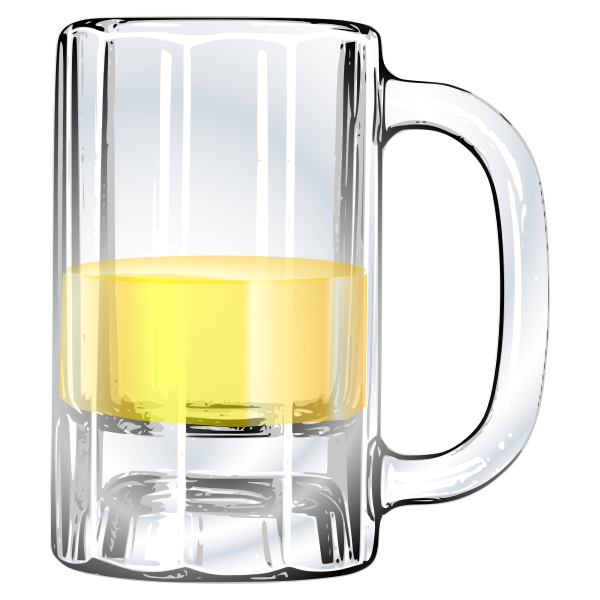 SVG Vector image of half-full beer mug