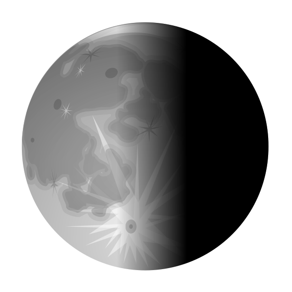 SVG Vector image of half moon