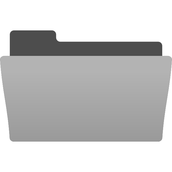 SVG Vector image of half open folder icon
