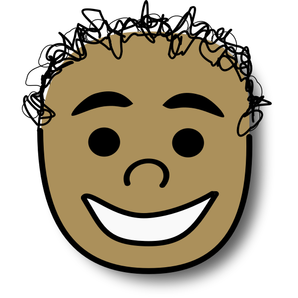 SVG Vector image of happy kid avatar