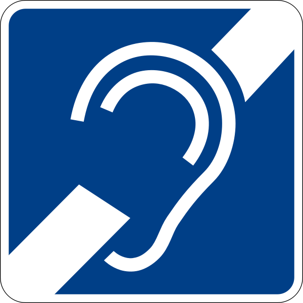SVG Vector image of hearing impairment sign