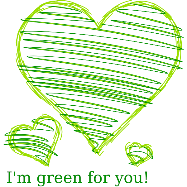 SVG Vector image of heart with love message