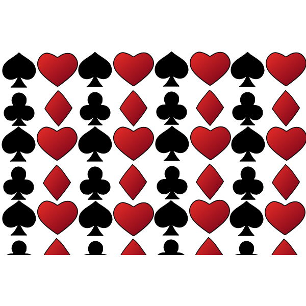 SVG Vector image of hearts spades diamonds and clubs signs