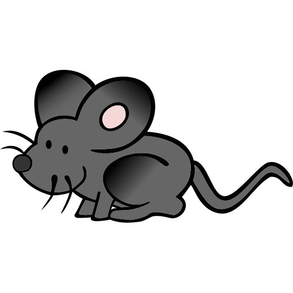 SVG Vector image of hiding cartoon mouse