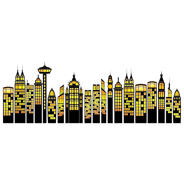 SVG Vector image of high rise landmarks