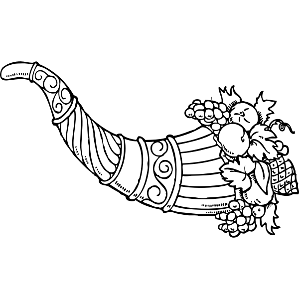 SVG Vector image of horn of plenty