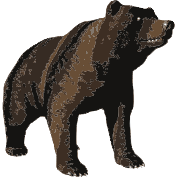 SVG Vector image of huge brown bear