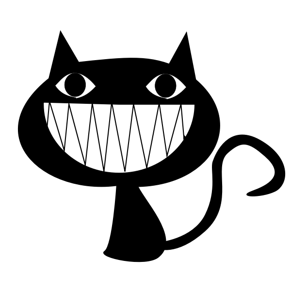 SVG Vector image of huge smile cat face