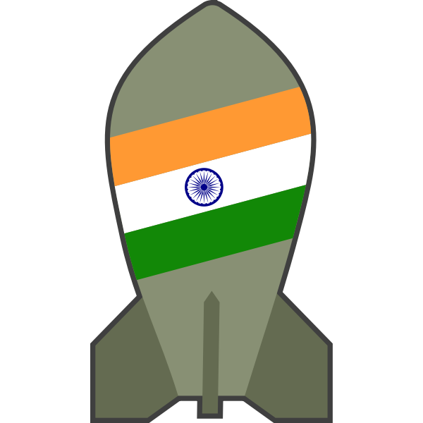 SVG Vector image of hypothetical Indian nuclear bomb
