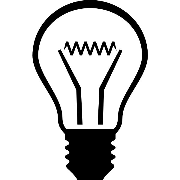 SVG Vector image of incandescent light bulb pictogram