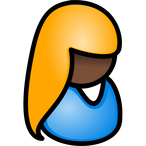 SVG Vector image of Indian woman with long blonde hair telephone operator icon